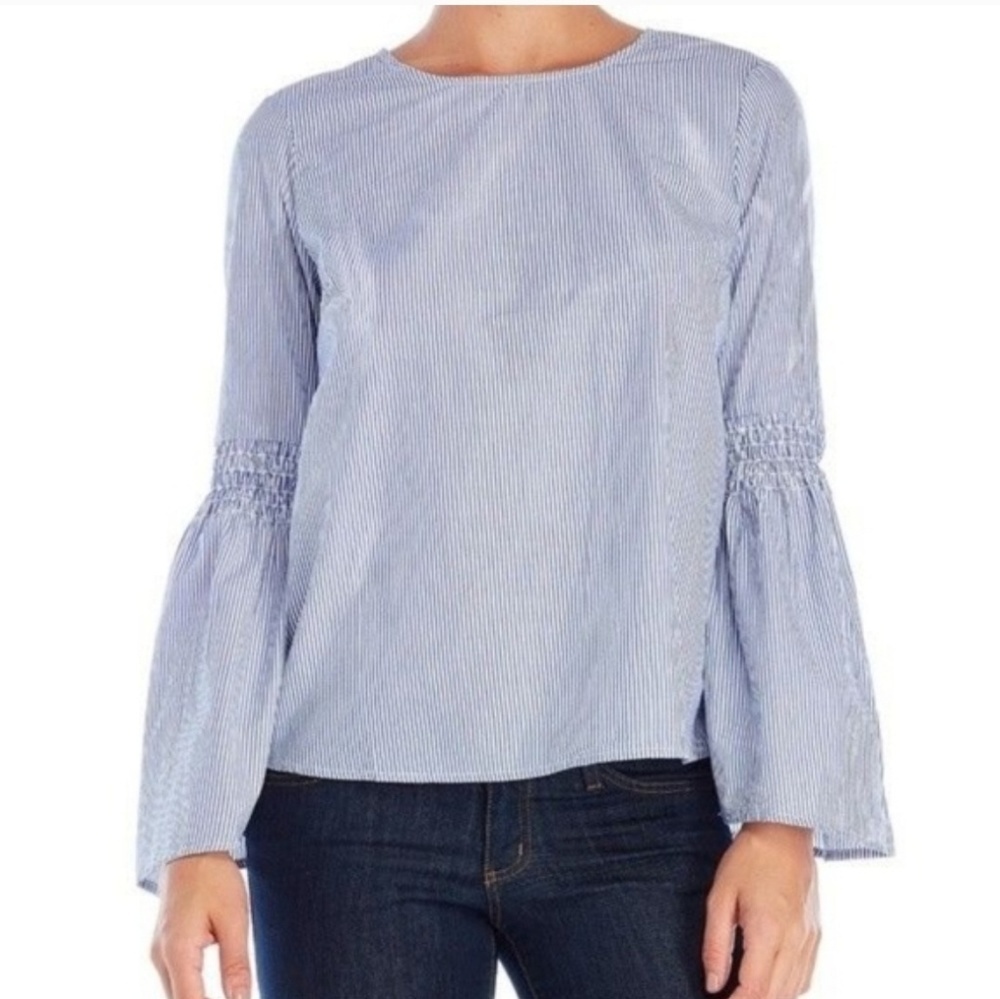 Beach Lunch Lounge smocked bell sleeve blouse